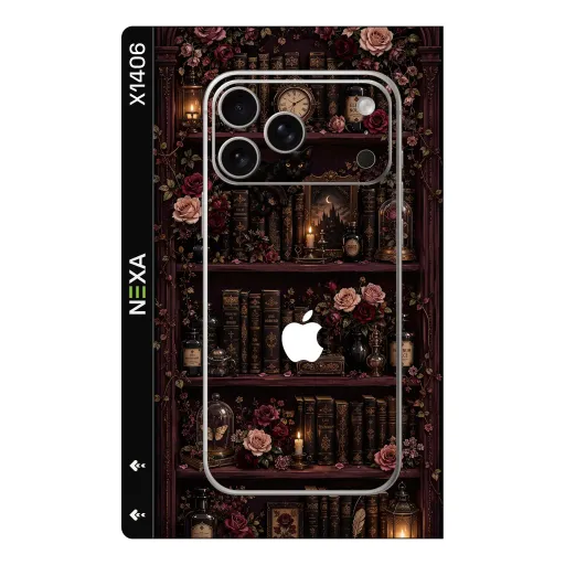 Premium Books Phones Skin - Wholesale | Nexa Skins — X1406 - Books (gothic, library, floral)