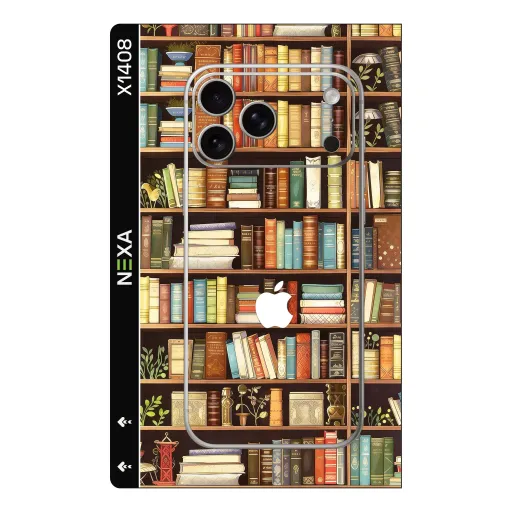 Premium Books Phones Skin - Wholesale | Nexa Skins — X1408 - Books (bookshelf, library, vintage)