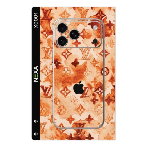 Premium Brands Phones Skin - Wholesale | Nexa Skins — X0001 - Brands (watercolor, orange, monogram)