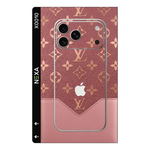 Premium Brands Phones Skin - Wholesale | Nexa Skins — X0010 - Brands (rose gold, leather texture, luxury)