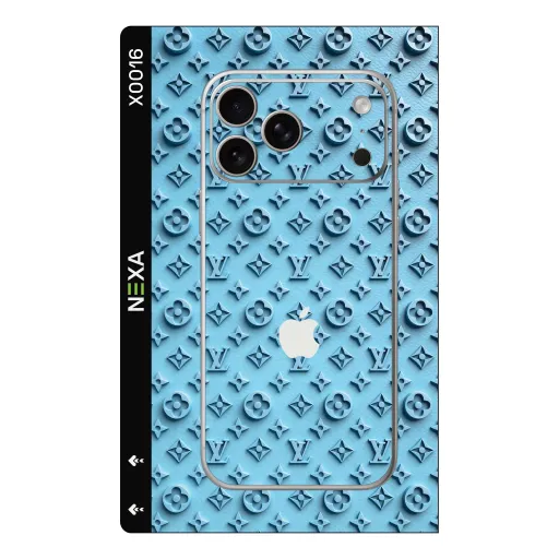 Premium Brands Phones Skin - Wholesale | Nexa Skins — X0016 - Brands (embossed, baby blue, luxury)