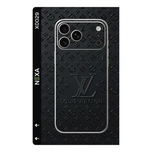 Premium Brands Phones Skin - Wholesale | Nexa Skins — X0029 - Brands (matte black, monogram, embossed)