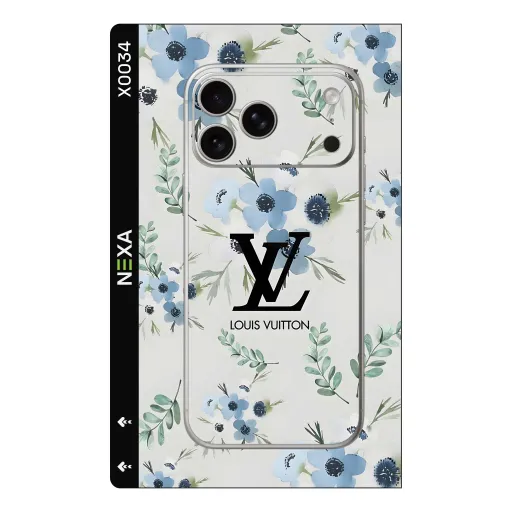 Premium Brands Phones Skin - Wholesale | Nexa Skins — X0034 - Brands (floral, watercolor, blue)