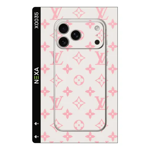 Premium Brands Phones Skin - Wholesale | Nexa Skins — X0035 - Brands (monogram, pink, white)