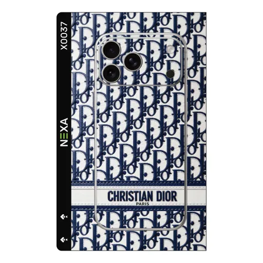 Premium Brands Phones Skin - Wholesale | Nexa Skins — X0037 - Brands (monogram, luxury, navy blue)