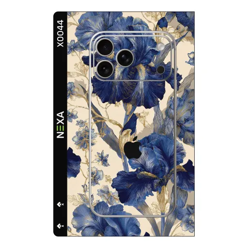Premium Brands Phones Skin - Wholesale | Nexa Skins — X0044 - Brands (floral, blue, gold)