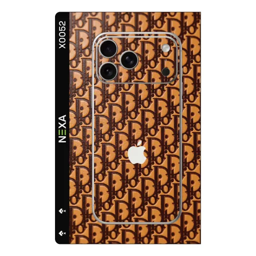 Premium Brands Phones Skin - Wholesale | Nexa Skins — X0052 - Brands (monogram, leather, tan)