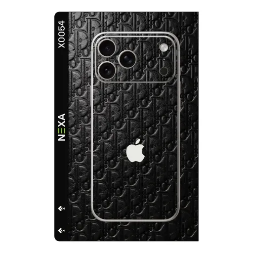 Premium Brands Phones Skin - Wholesale | Nexa Skins — X0054 - Brands (monogram, black leather, embossed)