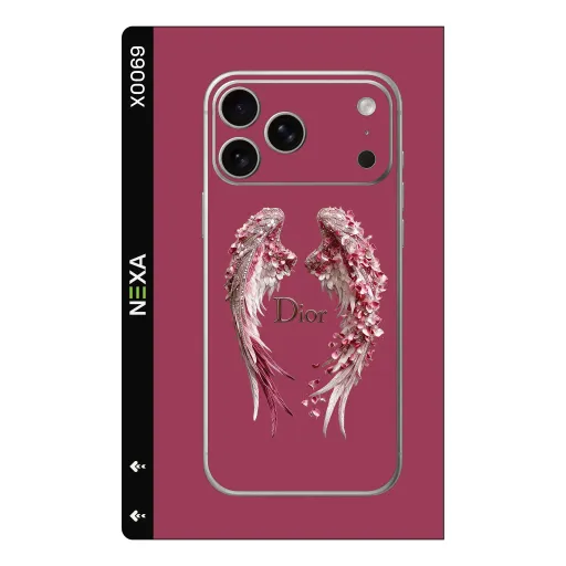 Premium Brands Phones Skin - Wholesale | Nexa Skins — X0069 - Brands (wings, floral, burgundy)