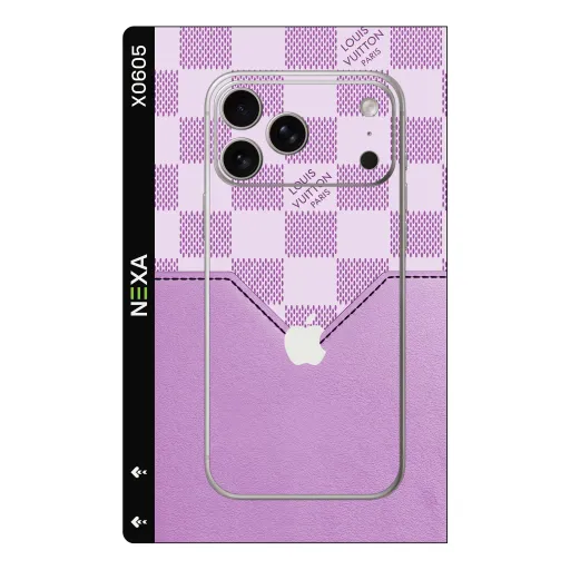 Premium Brands Phones Skin - Wholesale | Nexa Skins — X0605 - Brands (checkerboard, lavender, purple)