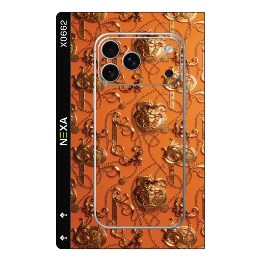 Premium Brands Phones Skin - Wholesale | Nexa Skins — X0662 - Brands (baroque, gold, orange)