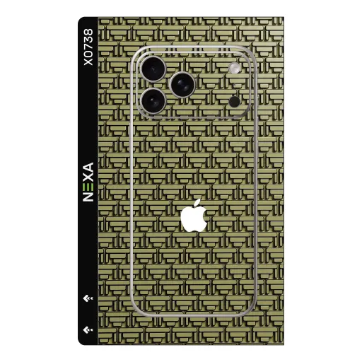 Premium Brands Phones Skin - Wholesale | Nexa Skins — X0738 - Brands (geometric, olive, metallic)