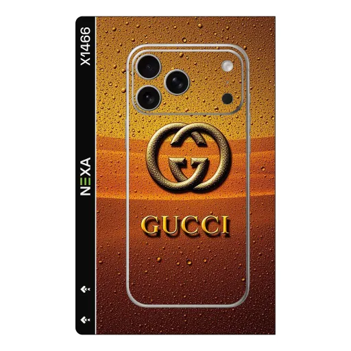 Premium Brands Phones Skin - Wholesale | Nexa Skins — X1466 - Brands (gold, metallic, water droplets)