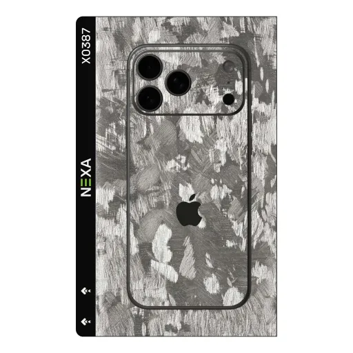 Premium Camouflage Phones Skin - Wholesale | Nexa Skins — X0387 - Camouflage (brushed metal, charcoal, abstract)