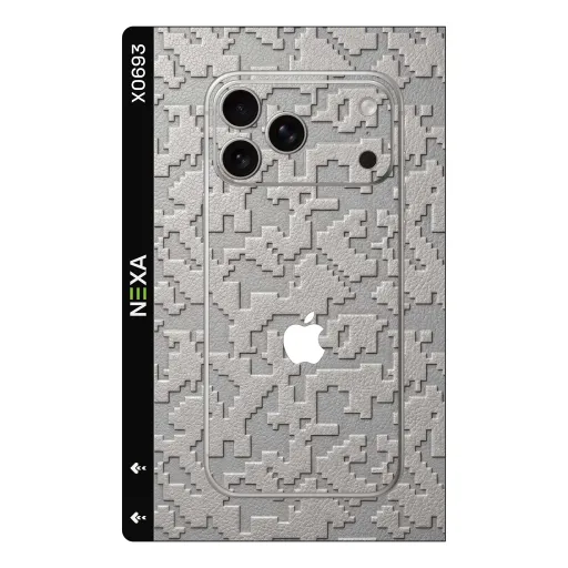 Premium Camouflage Phones Skin - Wholesale | Nexa Skins — X0693 - Camouflage (silver, pixel, textured)