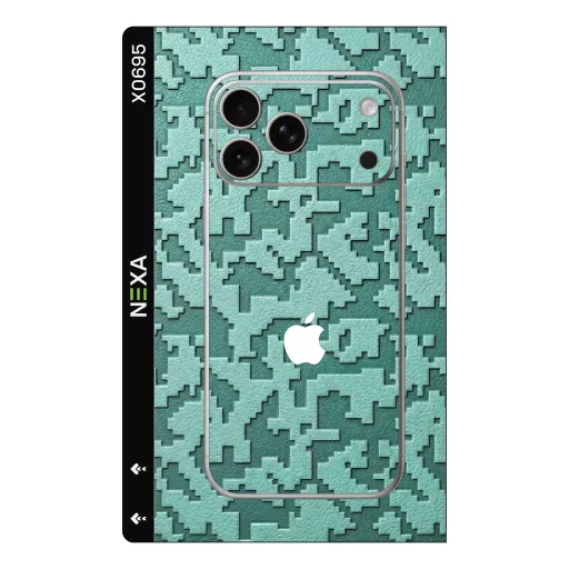 Premium Camouflage Phones Skin - Wholesale | Nexa Skins — X0695 - Camouflage (pixelated, mint, textured)