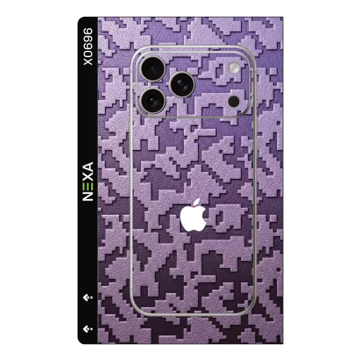 Premium Camouflage Phones Skin - Wholesale | Nexa Skins — X0696 - Camouflage (pixel, purple, textured)