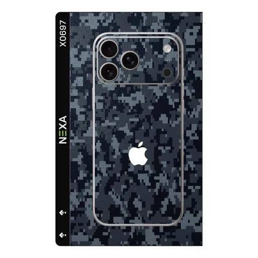 Premium Camouflage Phones Skin - Wholesale | Nexa Skins — X0697 - Camouflage (digital camo, navy blue, matte)