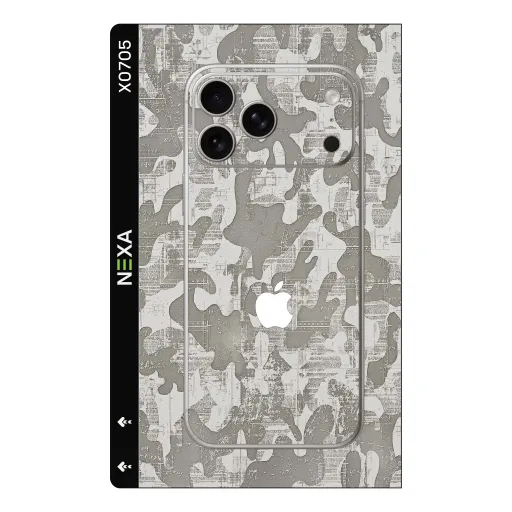Premium Camouflage Phones Skin - Wholesale | Nexa Skins — X0705 - Camouflage (military, industrial, text print)
