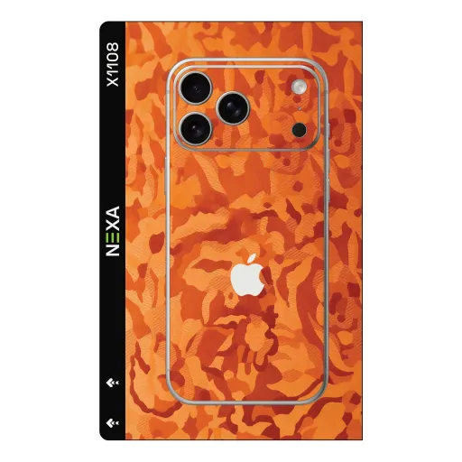 Premium Camouflage Phones Skin - Wholesale | Nexa Skins — X1108 - Camouflage (orange, textured, abstract)