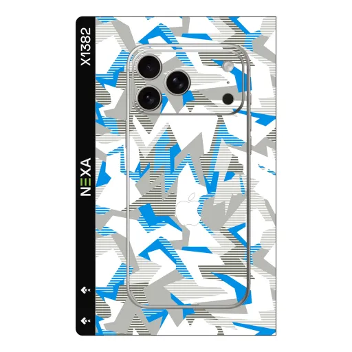 Premium Camouflage Phones Skin - Wholesale | Nexa Skins — X1382 - Camouflage (geometric, blue, abstract)
