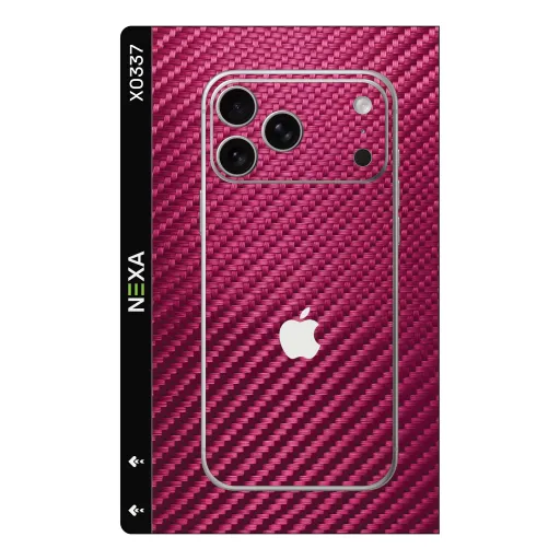 Premium Carbon Fiber Phones Skin - Wholesale | Nexa Skins — X0337 - Carbon Fiber (magenta, weave, textured)