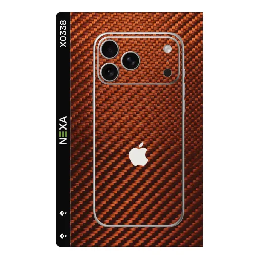 Premium Carbon Fiber Phones Skin - Wholesale | Nexa Skins — X0338 - Carbon Fiber (copper, textured, metallic)
