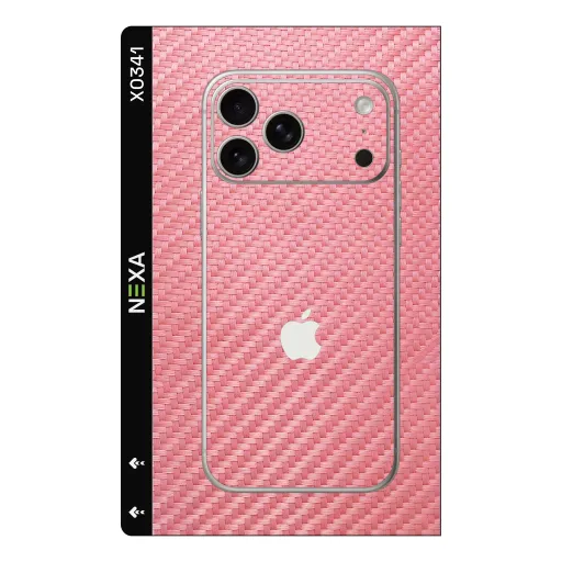 Премиальный скин Carbon Fiber для Phones — оптом | Nexa Skins — X0341 - Carbon Fiber (pink, woven, texture)