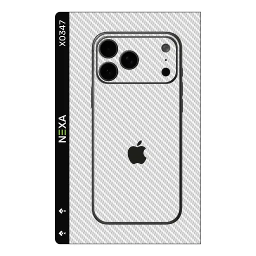 Premium Carbon Fiber Phones Skin - Wholesale | Nexa Skins — X0347 - Carbon Fiber (white carbon, weave, textured)