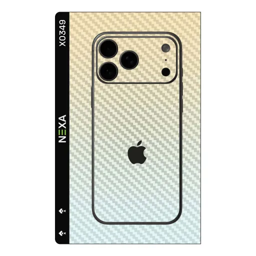 Premium Carbon Fiber Phones Skin - Wholesale | Nexa Skins — X0349 - Carbon Fiber (gradient, gold, white)
