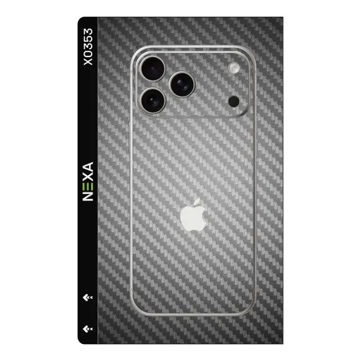 Premium Carbon Fiber Phones Skin - Wholesale | Nexa Skins — X0353 - Carbon Fiber (monochrome, textured, industrial)