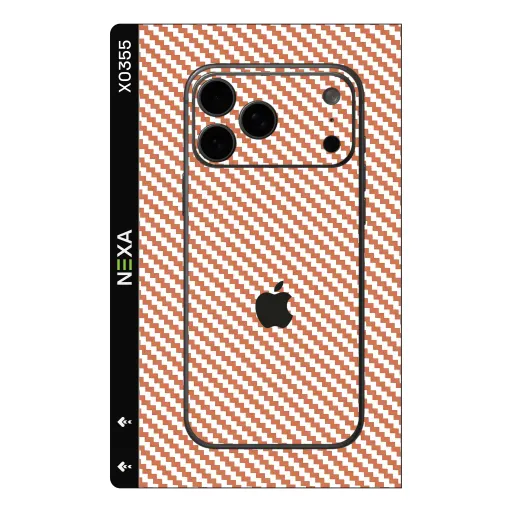 Premium Carbon Fiber Phones Skin - Wholesale | Nexa Skins — X0355 - Carbon Fiber (copper, woven, metallic)