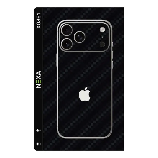 Premium Carbon Fiber Phones Skin - Wholesale | Nexa Skins — X0361 - Carbon Fiber (black, matte, minimalist)