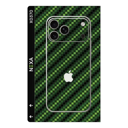 Premium Carbon Fiber Phones Skin - Wholesale | Nexa Skins — X0370 - Carbon Fiber (checkered, green, tactical)