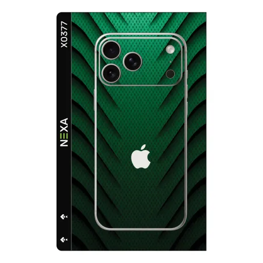 Premium Carbon Fiber Phones Skin - Wholesale | Nexa Skins — X0377 - Carbon Fiber (green, geometric, mesh)