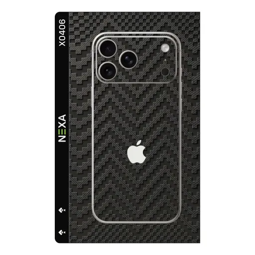 Premium Carbon Fiber Phones Skin - Wholesale | Nexa Skins — X0406 - Carbon Fiber (geometric, chevron, textured)