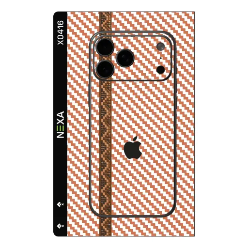 Premium Carbon Fiber Phones Skin - Wholesale | Nexa Skins — X0416 - Carbon Fiber (chevron, terracotta, woven)