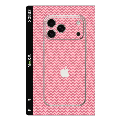 Premium Carbon Fiber Phones Skin - Wholesale | Nexa Skins — X0533 - Carbon Fiber (chevron, zigzag, pink)