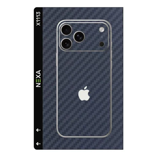 Premium Carbon Fiber Phones Skin - Wholesale | Nexa Skins — X1113 - Carbon Fiber (navy blue, textured, tech)