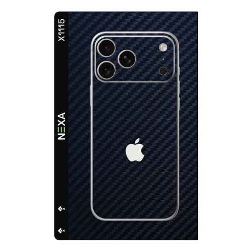 Premium Carbon Fiber Phones Skin - Wholesale | Nexa Skins — X1115 - Carbon Fiber (navy blue, textured, minimalist)