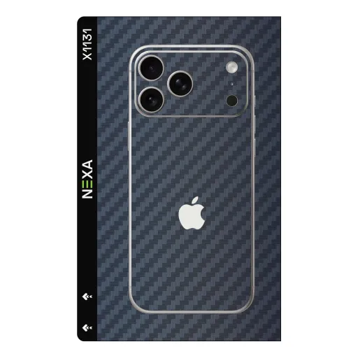 Premium Carbon Fiber Phones Skin - Wholesale | Nexa Skins — X1131 - Carbon Fiber (navy blue, tech, textured)