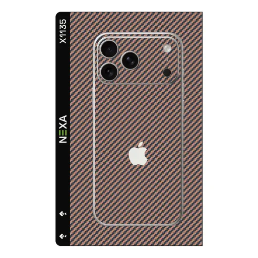 Premium Carbon Fiber Phones Skin - Wholesale | Nexa Skins — X1135 - Carbon Fiber (copper, metallic, textured)