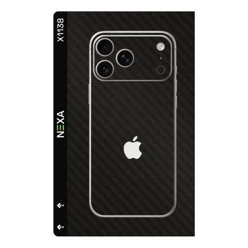 Premium Carbon Fiber Phones Skin - Wholesale | Nexa Skins — X1138 - Carbon Fiber (black, textured, minimalist)
