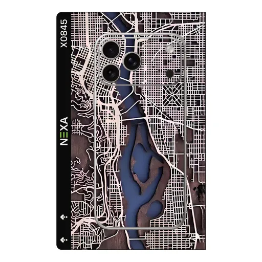 Premium Country & City Phones Skin - Wholesale | Nexa Skins — X0845 - Country & City (map, topography, cartography)