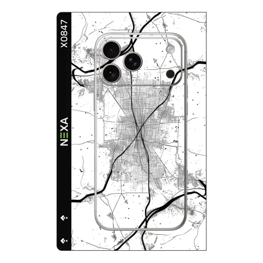 Premium Country & City Phones Skin - Wholesale | Nexa Skins — X0847 - Country & City (map, cartography, minimalist)