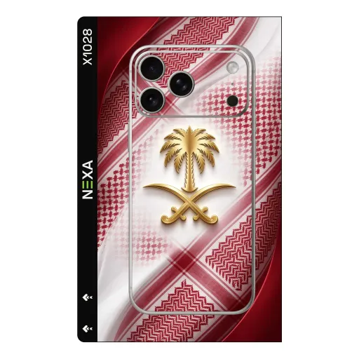 Premium Country & City Phones Skin - Wholesale | Nexa Skins — X1028 - Country & City (saudi, shemagh, gold)