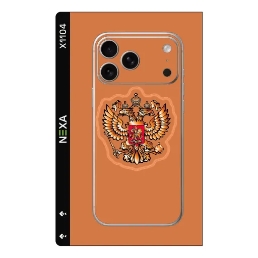 Premium Country & City Phones Skin - Wholesale | Nexa Skins — X1104 - Country & City (russia, emblem, gold)