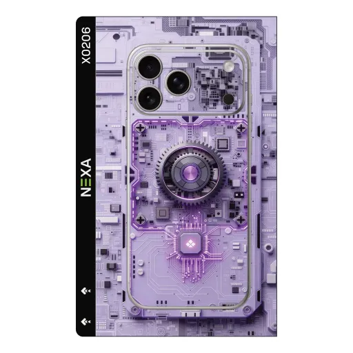 Premium Cypher & Machine Phones Skin - Wholesale | Nexa Skins — X0206 - Cypher & Machine (tech, cyberpunk, circuit board)
