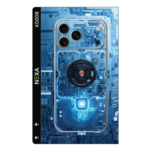 Premium Cypher & Machine Phones Skin - Wholesale | Nexa Skins — X0208 - Cypher & Machine (circuit, tech, motherboard)
