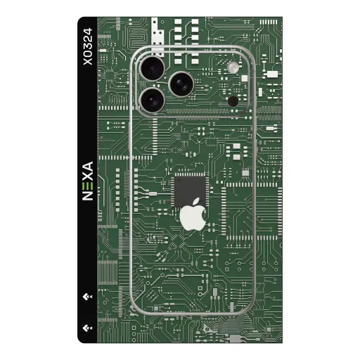 Premium Cypher & Machine Phones Skin - Wholesale | Nexa Skins — X0324 - Cypher & Machine (circuit, tech, motherboard)